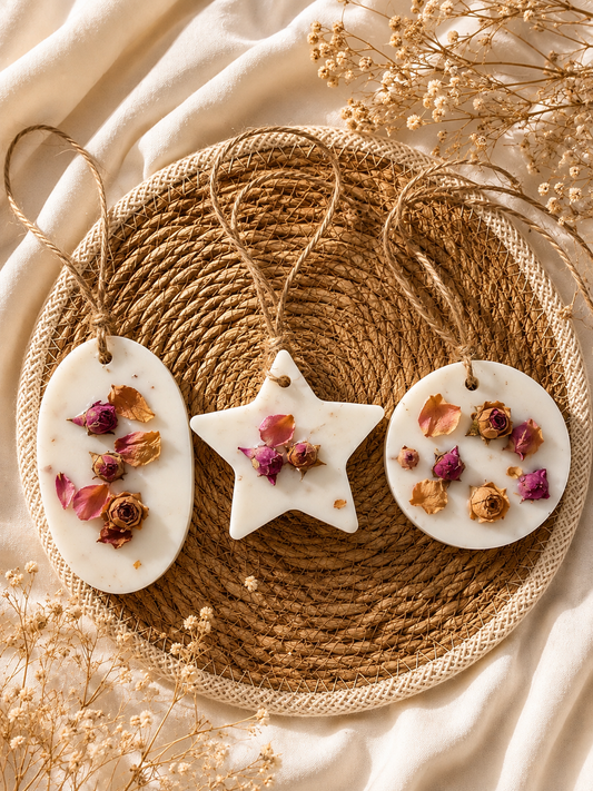 Ambientador de Armario de Cera de Soja Natural con Lavanda y Flores Secas | Artesanal