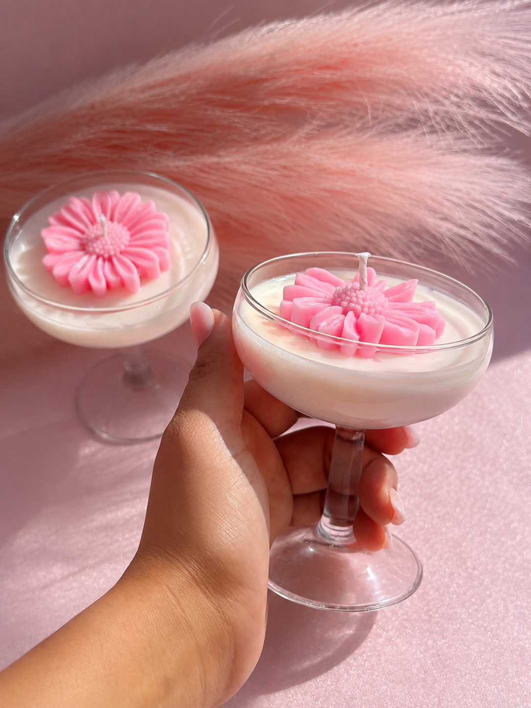 Vela Aromática Decorada con Flor Elegante – Cera de Soja | Aroma Liric Essence