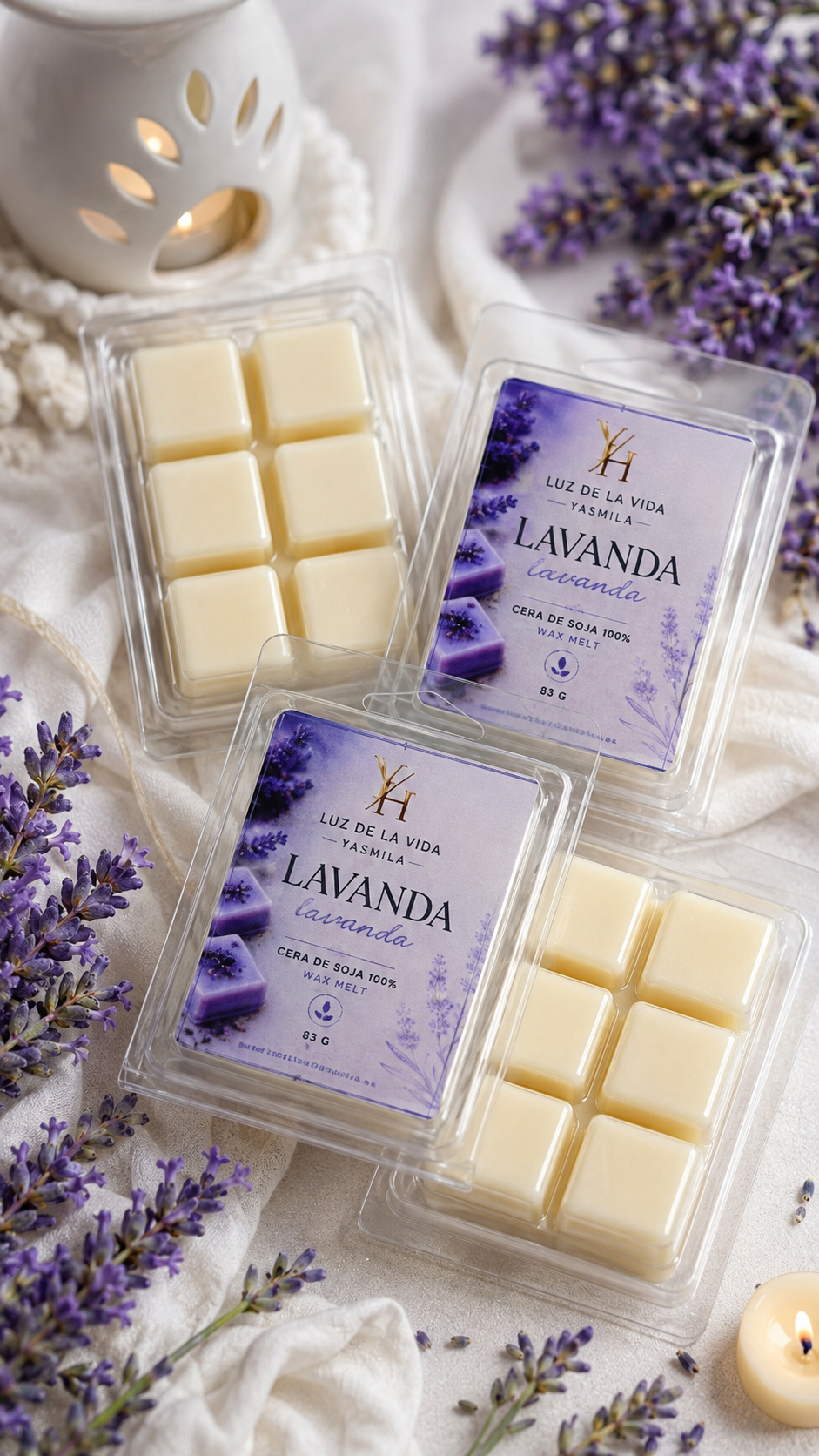 Wax Melts Artesanales de Cera de Soja | Plátano y Lavanda