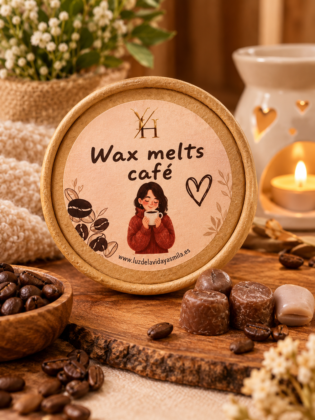 Wax Melts de Café con Mensaje Especial | Cera de Soja Natural