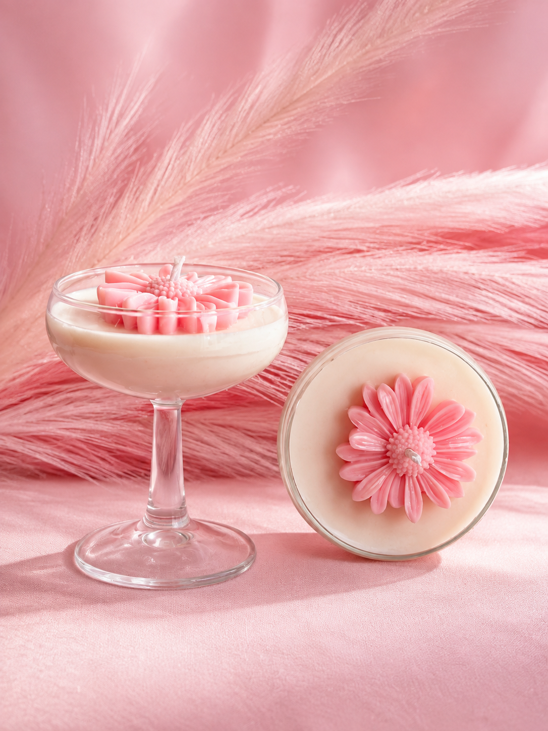 Vela Aromática Decorada con Flor Elegante – Cera de Soja | Aroma Liric Essence