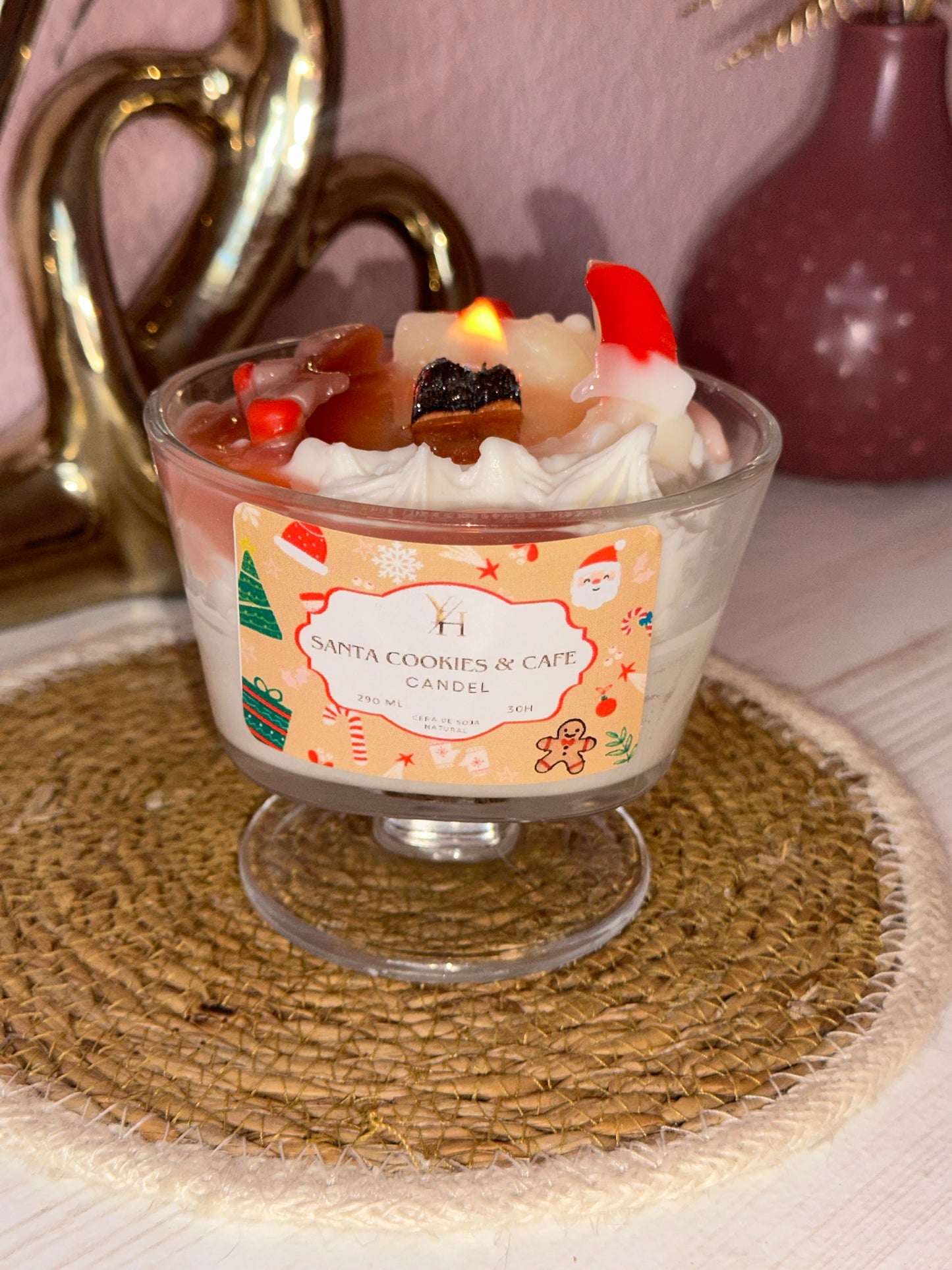 Vela aromática de navidad