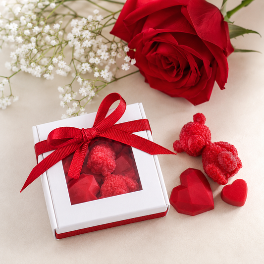Cajita Aromática de Ositos y Corazones Rojos | Wax melts