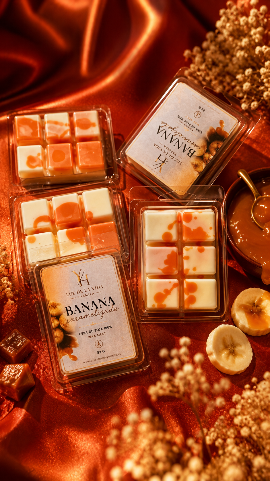 Wax Melts Artesanales de Cera de Soja | Plátano y Lavanda