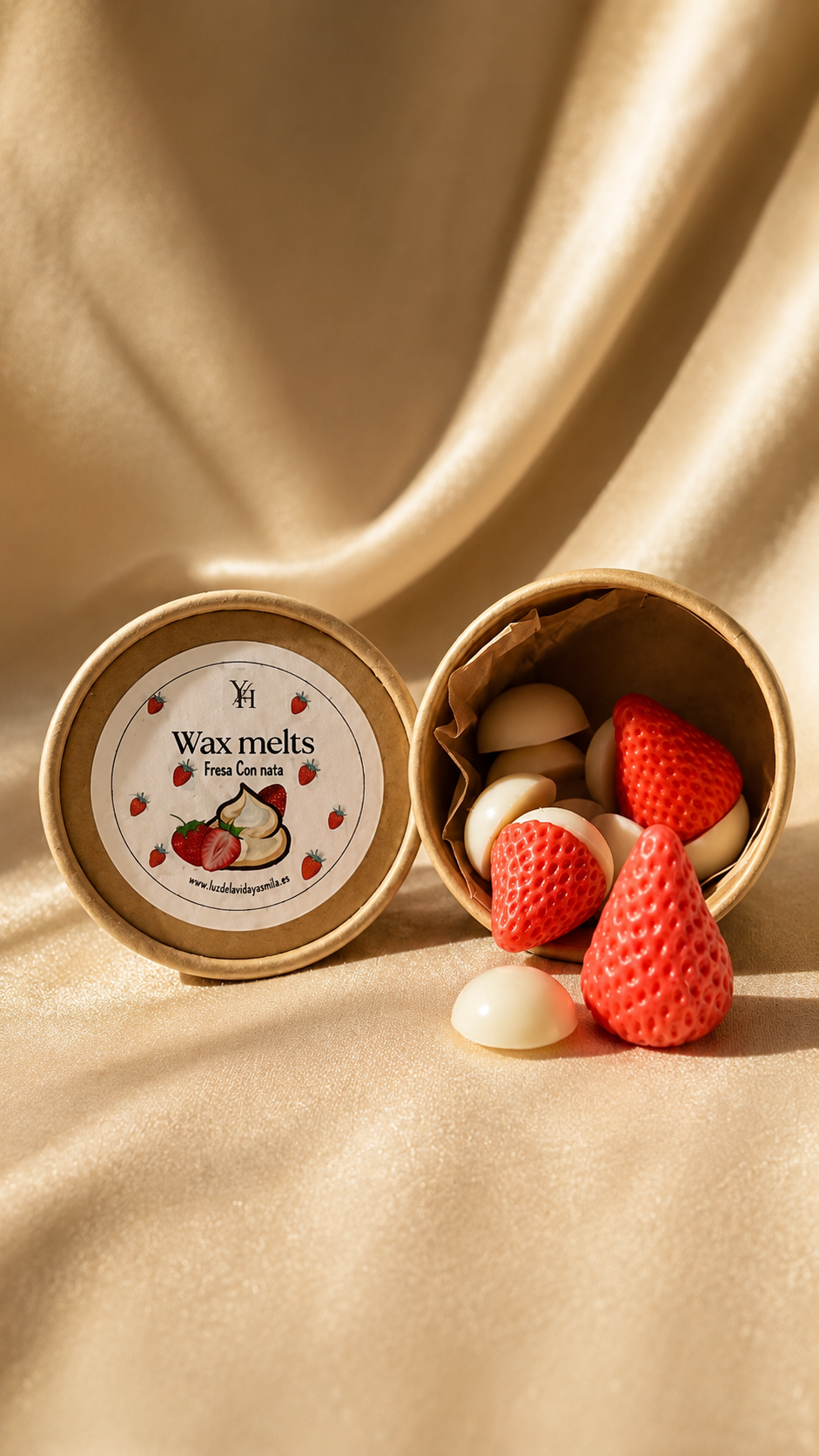 Wax Melts Fresa con Nata de Cera de Soja Artesanales