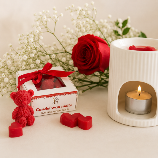 Cajita Aromática de Ositos y Corazones Rojos | Wax melts